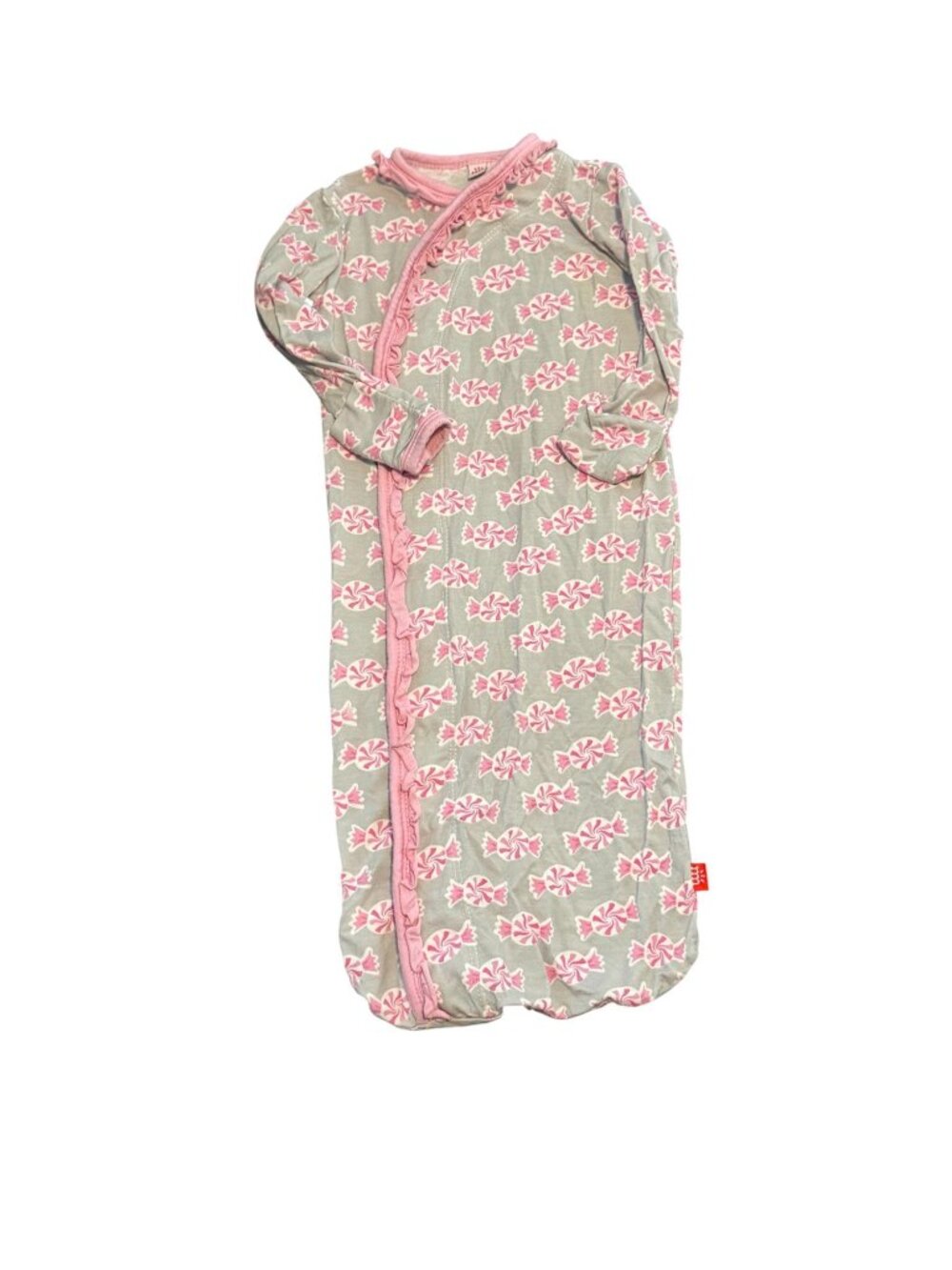 Magnetic Me Pink Ruffle Peppermint Candy Holiday Gown – Newborn/3M | Magnetic Cl